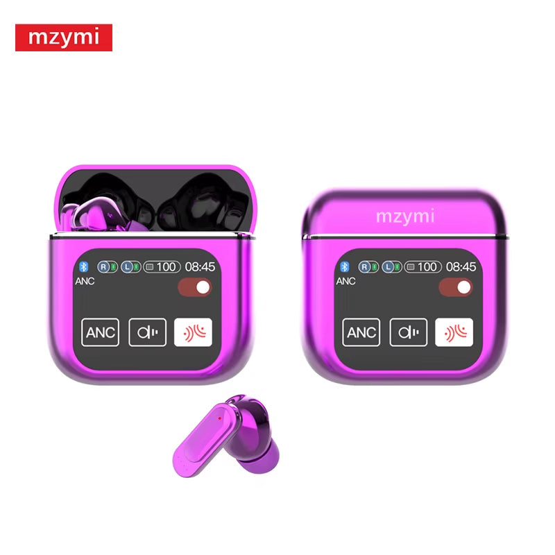 Mzymi ANC Bluetooth5.4 Earbuds SE60 Wireless Earphones 9D Sound in Ear Waterproof Headphones Gaming Headset with Mic for XIAOMI