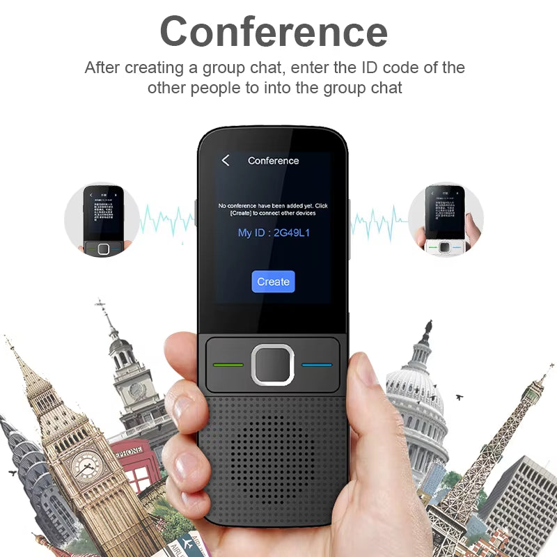 2023 Smart Voice Translator 137 Multi Languages in Real Time Online Instant off Line Translation AI Learning Conversion T10 Hot!