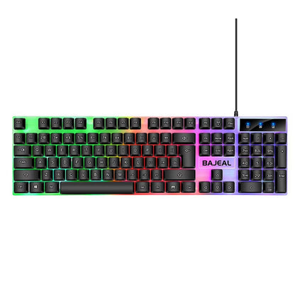 Mechanical RGB Gaming Keyboard with 98 Keys, Backlit Key Caps, USB Wired Connection for PC and Laptop Gamers