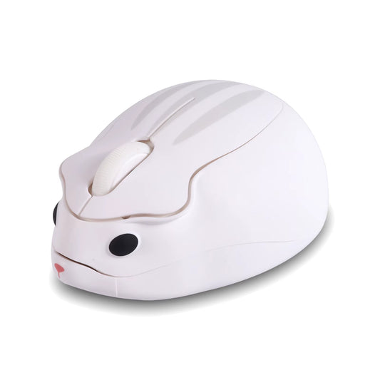 2.4G Wireless Optical Mouse - Ergonomic Mini Hamster Design in Pink, 1600 DPI, Ideal for Laptops and Kids' Gifts