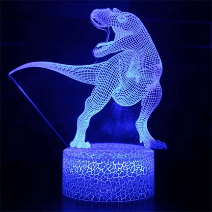 3D Dinosaur Night Light - LED Acrylic Table Lamp for Kids, Ideal Bedroom Decor and Gift