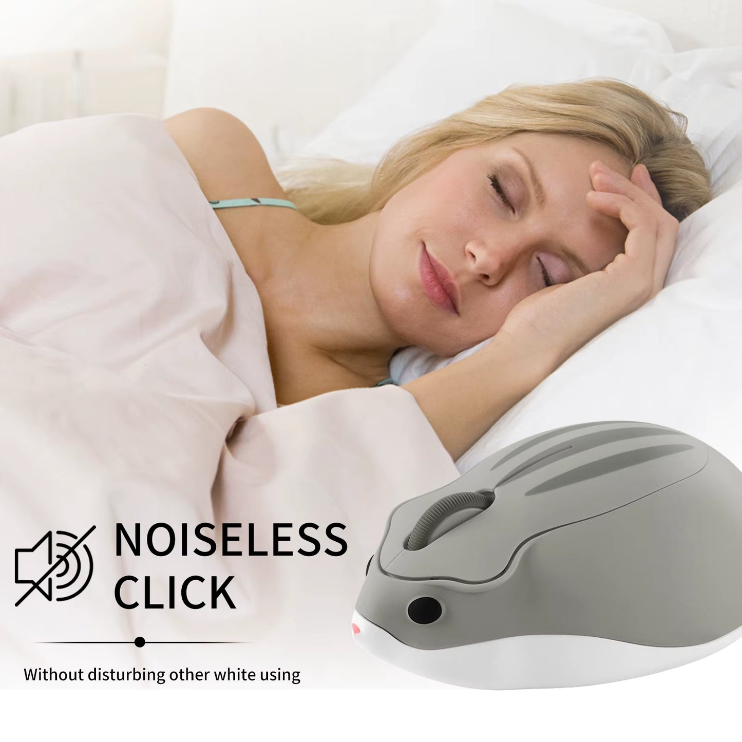 2.4G Wireless Optical Mouse - Ergonomic Mini Hamster Design in Pink, 1600 DPI, Ideal for Laptops and Kids' Gifts