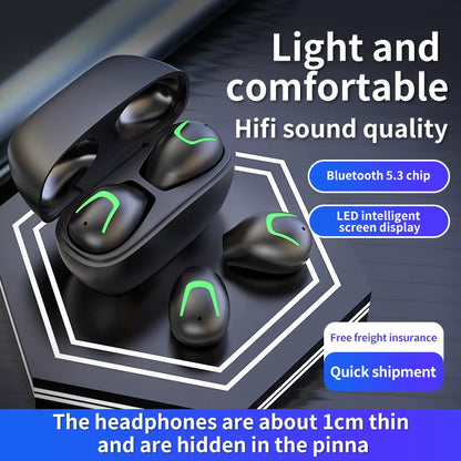 New Mini 21 Ultra-Small Earphones Wireless Bluetooth Headset Two-Ear Waterproof Sports Earbuds In-Ear Headphones for Smartphone