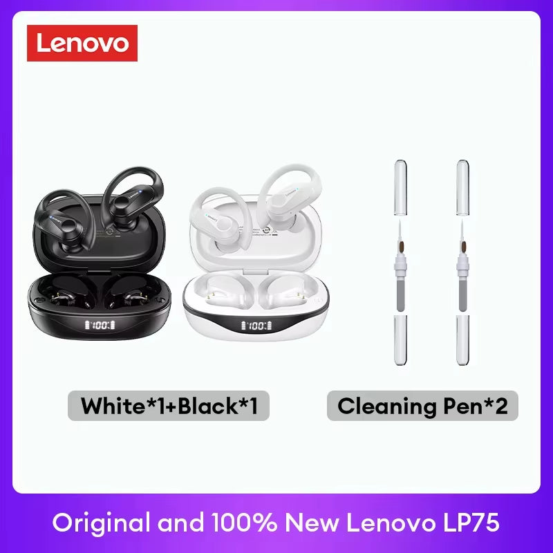 Original  LP75 TWS Bluetooth V5.3 Headphones Wireless LED Digital Display Earphones Noise Reduction Waterproof Headset New