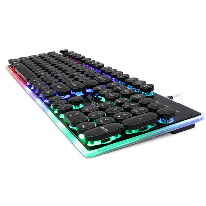 Desktop Manipulator Feel Floating round Cap Gaming Luminous Gaming Keyboard