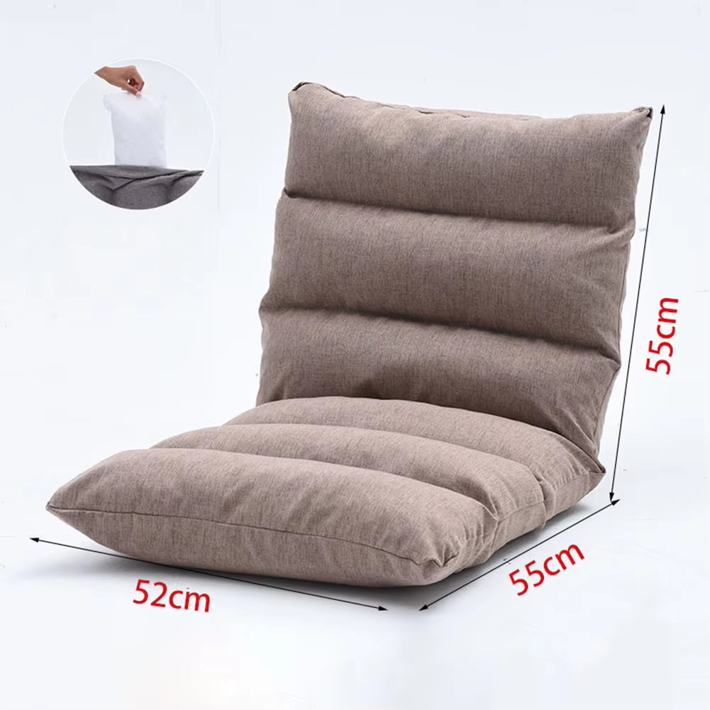 Adjustable Japanese Floor Chair with Back Support - Folding Padded Lounger and Gaming Sofa Chair