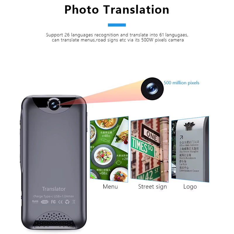 T7 4G the Internet Smart Voice Translator 138 Multi Languages in Real Time Online Instant off Line Translation AI Conversion