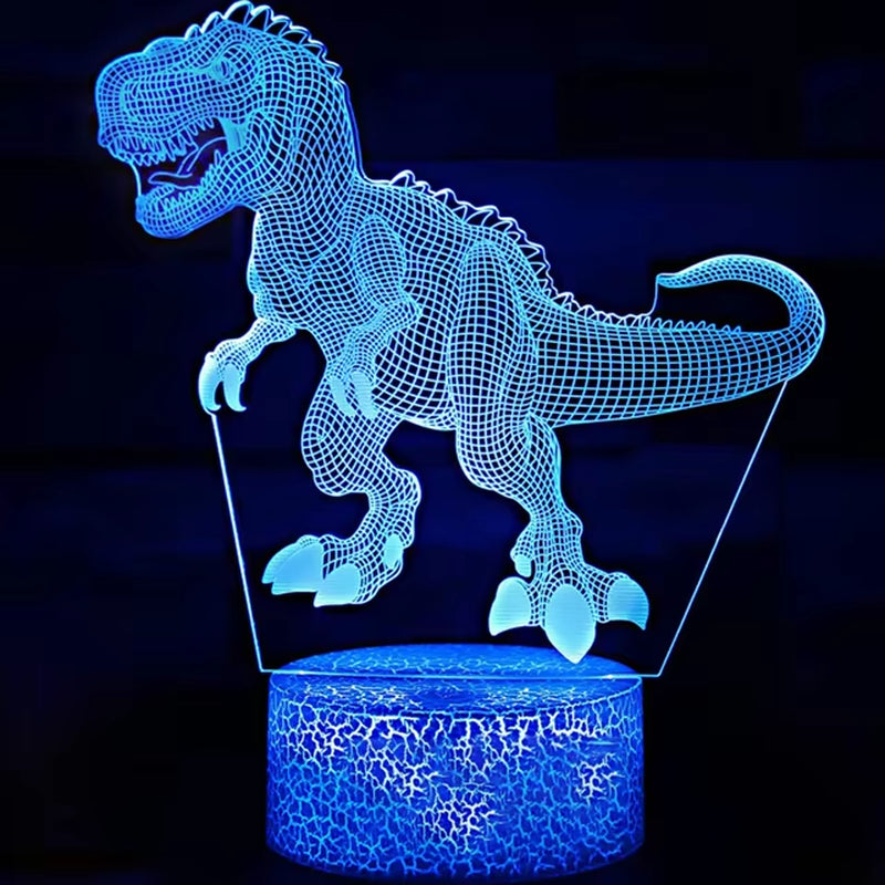 3D Dinosaur Night Light - LED Acrylic Table Lamp for Kids, Ideal Bedroom Decor and Gift