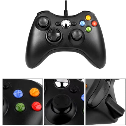 USB Wired Gamepad for Xbox 360 and Slim - Compatible Controller for Windows 7/8/10 and Steam Games