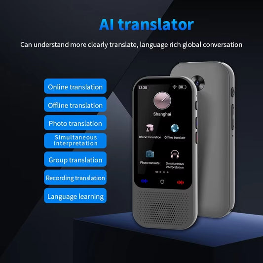 S80 Pro AI Translation Device Real-Time Smart Voice Photo Translator 138 Languages 18 Offline Portable Text Voice Translating