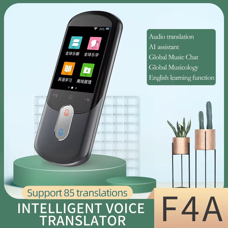 2025 New Sales F4 WIFI Translator Support 85 Online and 12 Offline 43 Countries Photo Translation