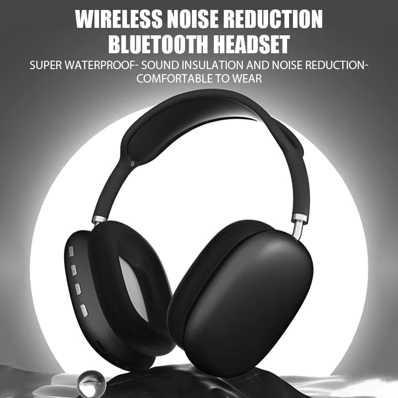 P9 Wireless Bluetooth Noise-Cancelling Headphones with Microphone - Over-Ear Sports Gaming Headset for Apple iPhone