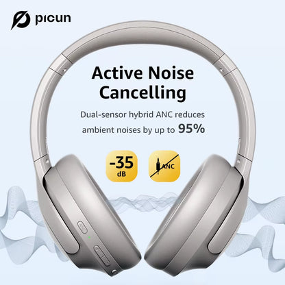 ANC-05 Active Noise Cancelling Headphones with ENC Tech, Wireless Bluetooth Headphones over Ear Headsets 40H Playing Time