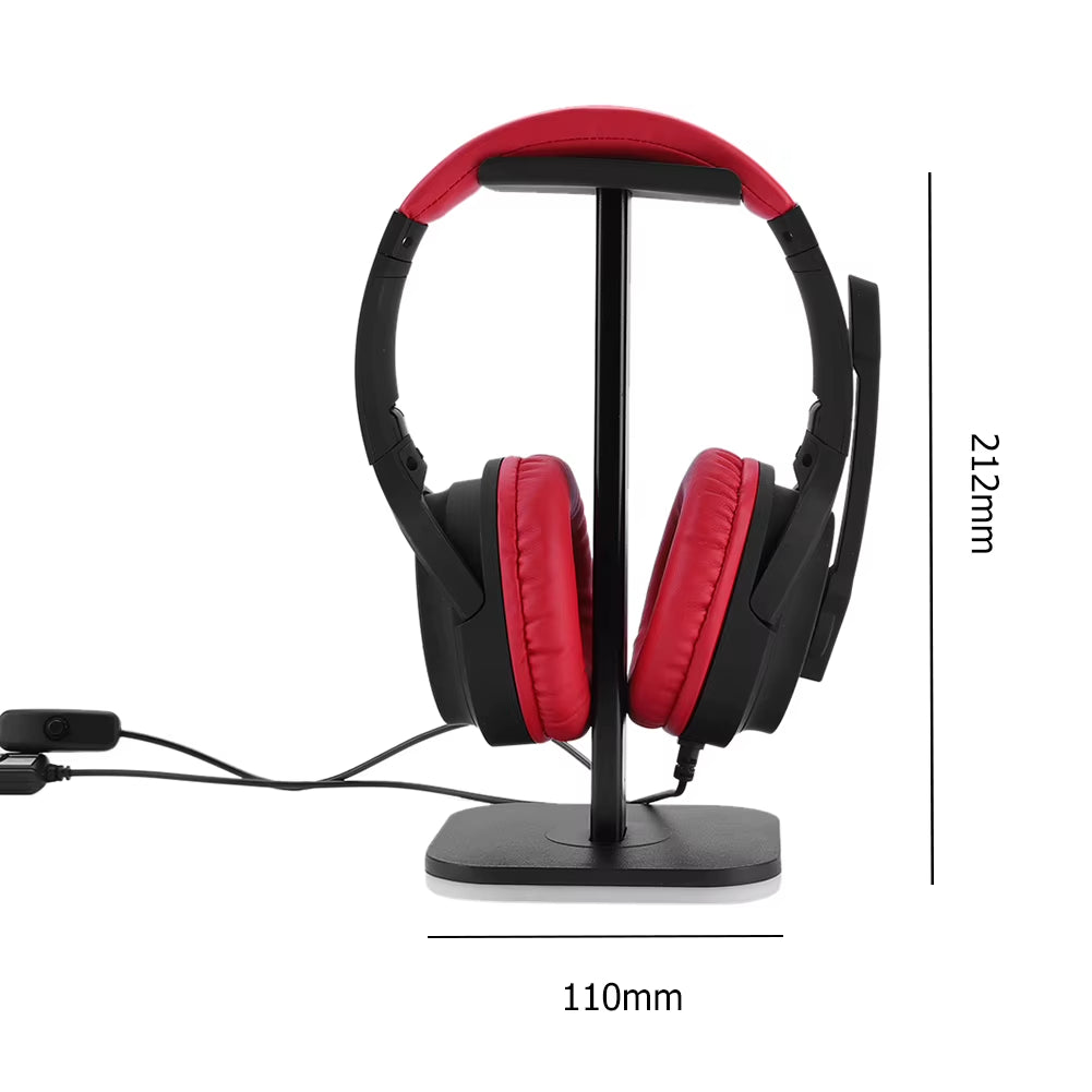 RGB Gaming Headphone Stand - Over-Ear Headset Display Holder for Desk Use