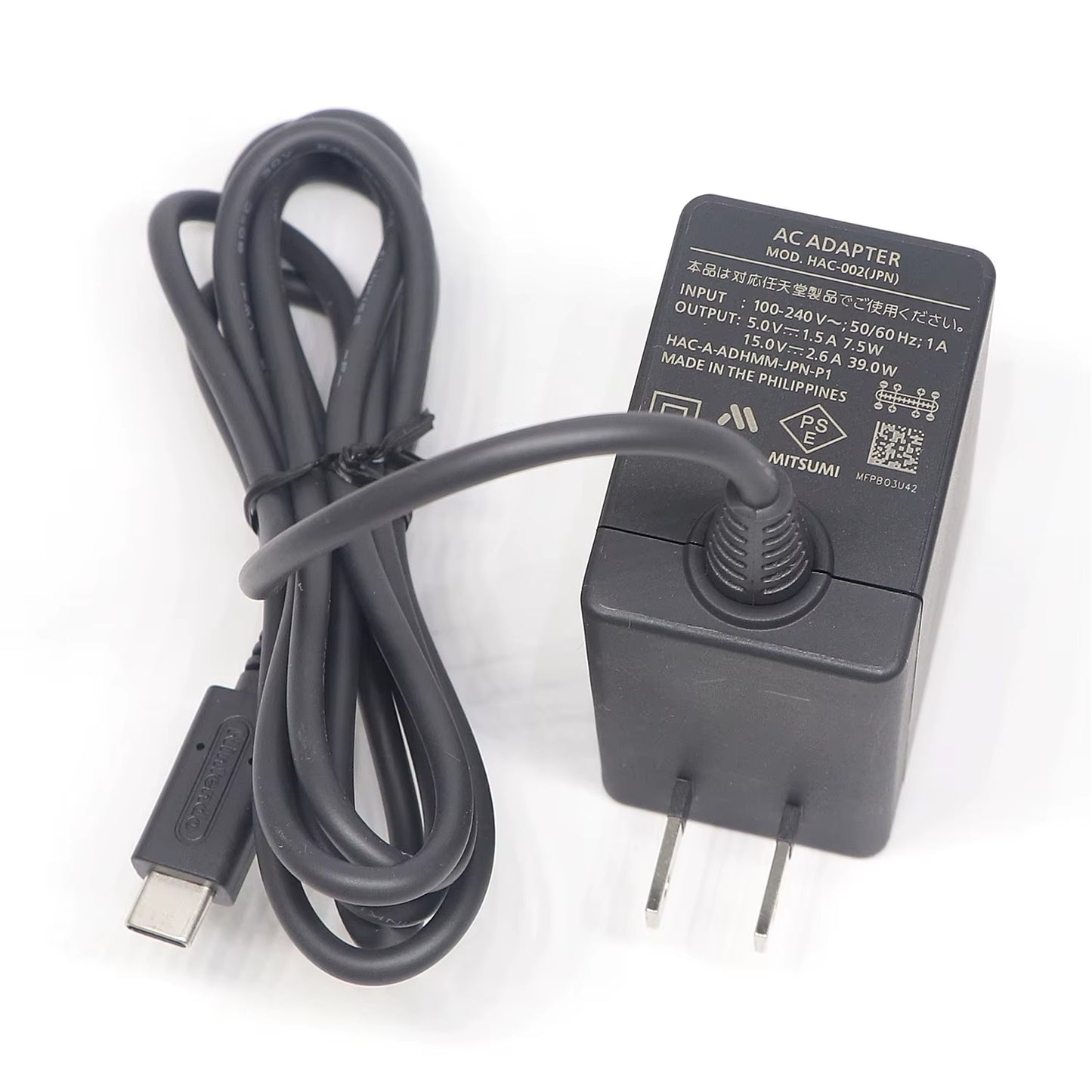 Original 100-240V Power Adapter Charger for Nintendo Switch with US Plug