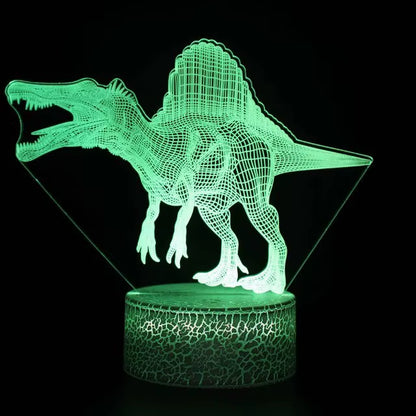 3D Dinosaur Night Light - LED Acrylic Table Lamp for Kids, Ideal Bedroom Decor and Gift