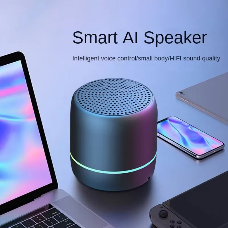 Wireless Bluetooth Speaker AI Intelligent Voice Control Mini Speaker Portable Subwoofer Outdoor Mini Subwoofer Speakers