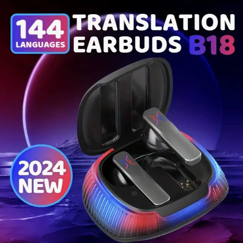 Online and Offline 4 Translation Modes, 74 Language Translation Headset Intelligent Voice Translation Real-Time Support AI Conve