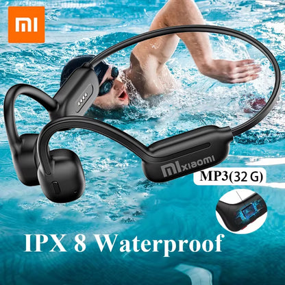 Xiaomi  Swimming Bone Conduction Earphones Bluetooth Wireless IPX8 Waterproof 32GB MP3 Player Hifi Headphone Mic Headset