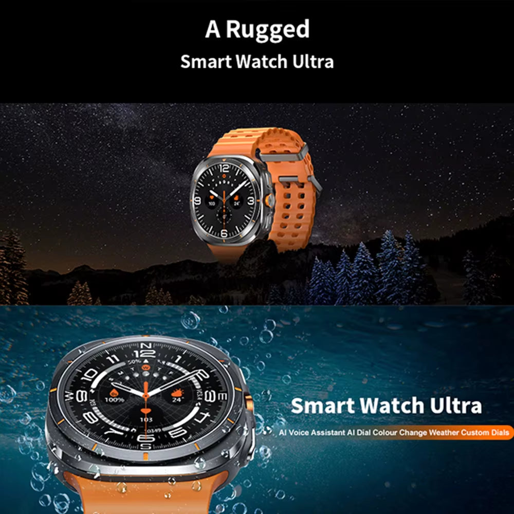 For Samsung Galaxy Watch 7 Ultra Men Smart Watch1.5Inch Raise Hand Bright Screen Bluetooth Call GPS Sports Track Smartwatch 2024