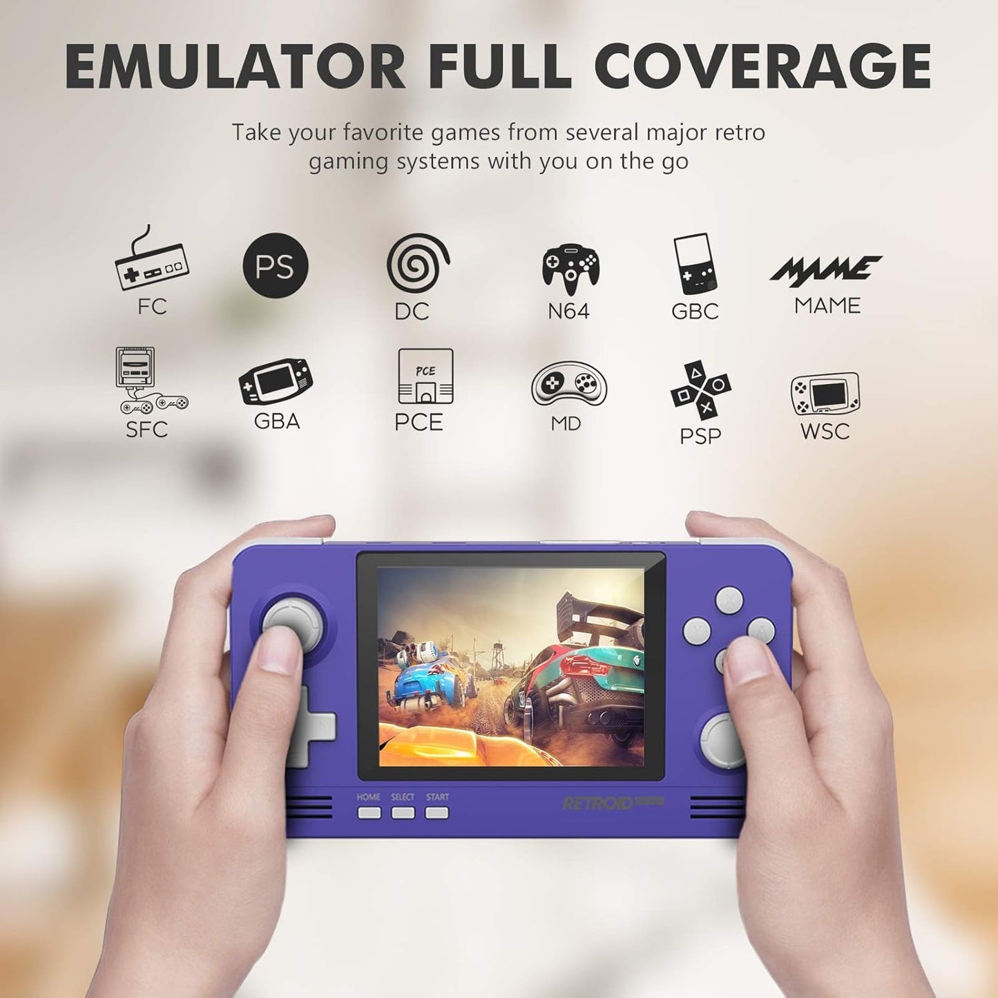 Retroid Pocket 2: Dual-Boot Android Handheld Game Console with Multiple Emulators, 3.5-Inch Display, and 4000mAh Battery (Indigo)