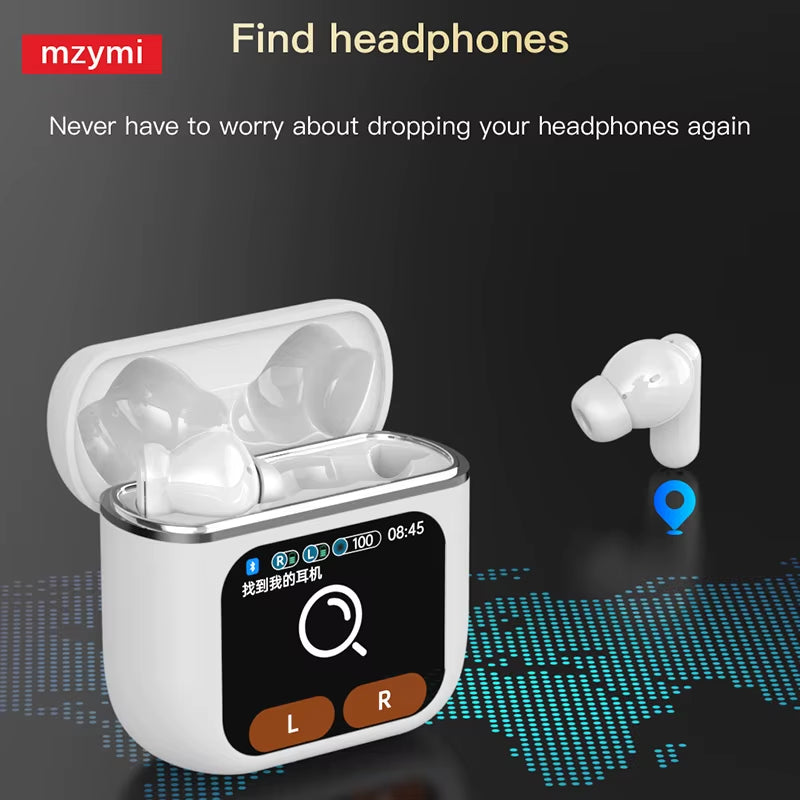 Mzymi ANC Bluetooth5.4 Earbuds SE60 Wireless Earphones 9D Sound in Ear Waterproof Headphones Gaming Headset with Mic for XIAOMI