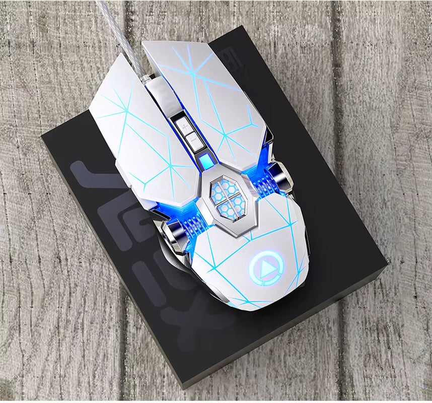 Professional USB Wired Gaming Mouse with 6 Buttons, 3200 DPI, LED Optical, Silent Design for PC and Laptop Gamers