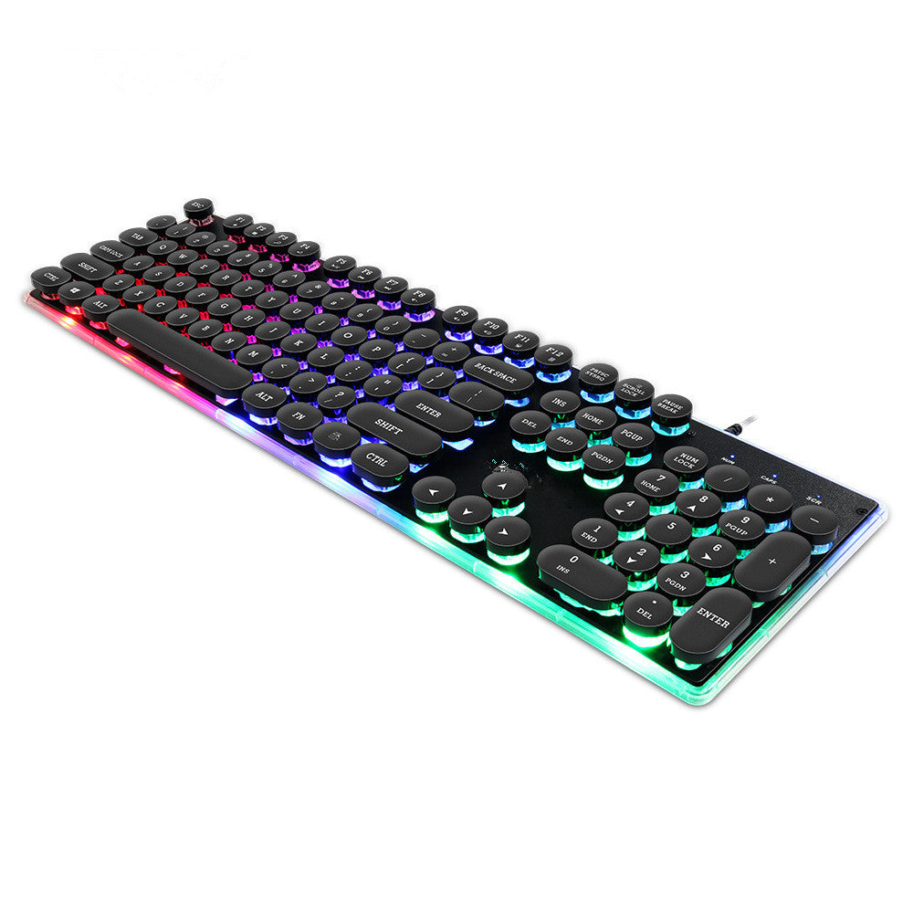 Desktop Manipulator Feel Floating round Cap Gaming Luminous Gaming Keyboard