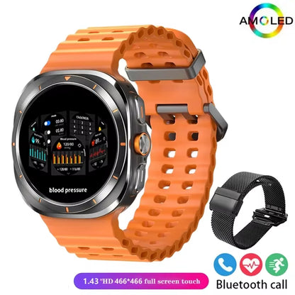 For Samsung Galaxy Watch 7 Ultra Men Smart Watch1.5Inch Raise Hand Bright Screen Bluetooth Call GPS Sports Track Smartwatch 2024