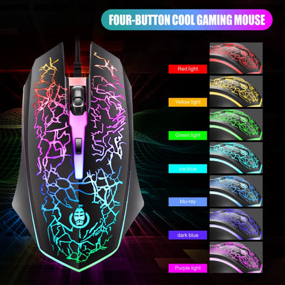 Burst Professional Gaming Keyboard and Mouse Set with Mechanical Feel and Luminous Features