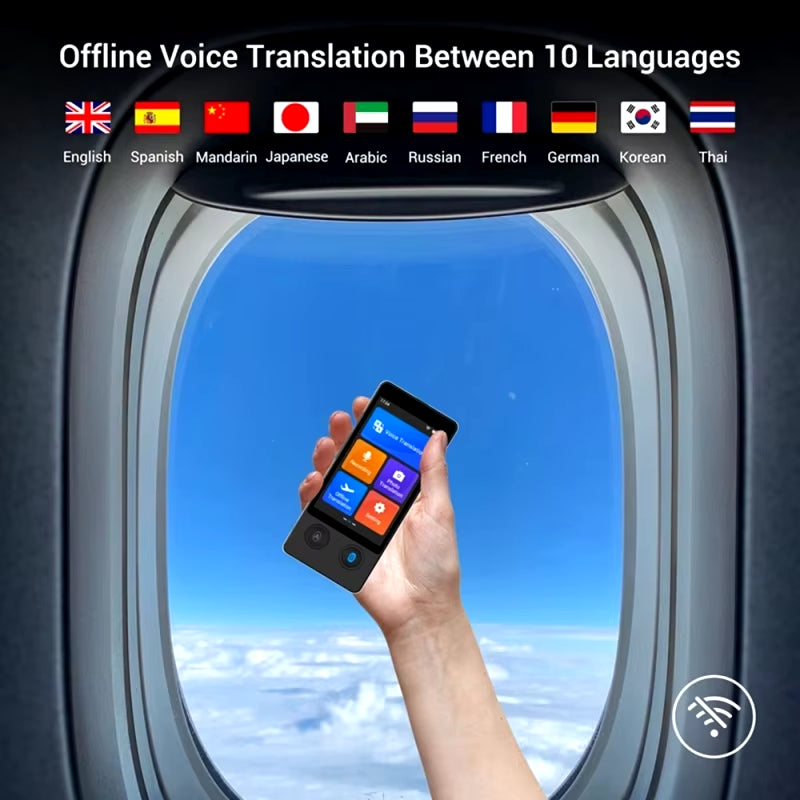 W12 Intelligent Voice Translator - 144 Languages, 3.7-Inch Real-Time Text and Photo Translation with Simultaneous Interpretation