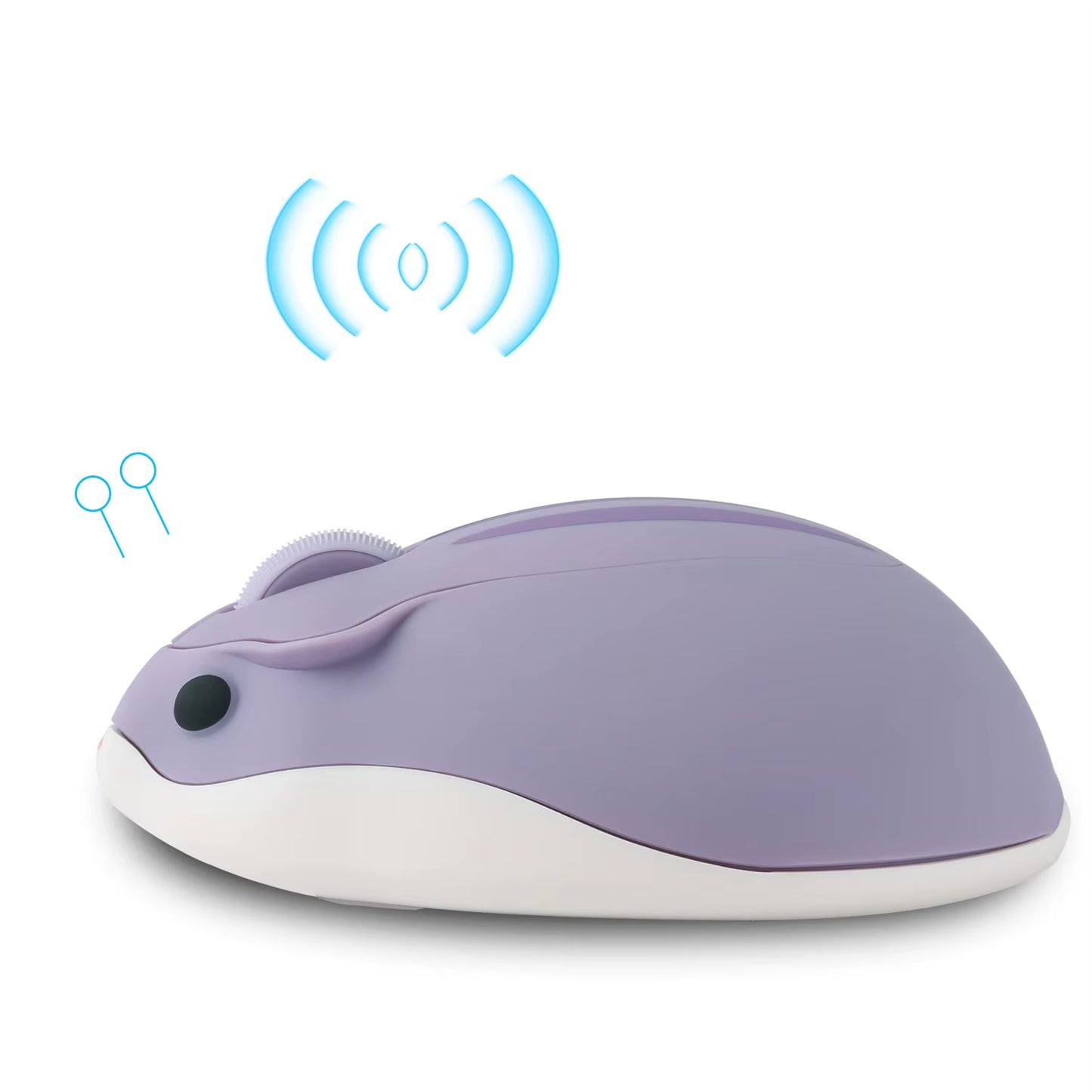 2.4G Wireless Optical Mouse - Ergonomic Mini Hamster Design in Pink, 1600 DPI, Ideal for Laptops and Kids' Gifts