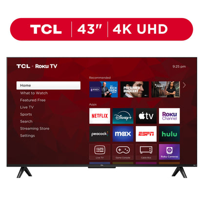 43” Class S4 (43S451) 4K UHD HDR Smart TV with Roku TV