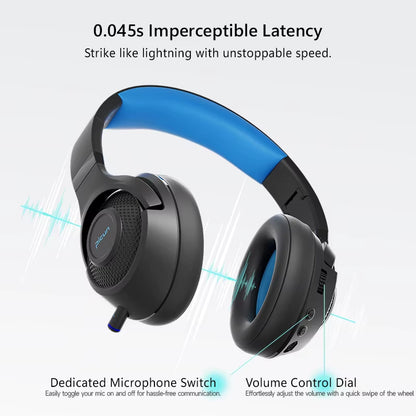 BG01 Wireless Gaming Headset with Microphone Lightweight Over-Ear Bluetooth 5.3 Headphones for Phone PC