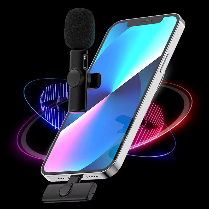 K11 Professional Wireless Lavalier Microphone for iPhone, iPad, Laptop, and Android - Ideal for Live Gaming, Video Recording, Interviews, and Business Use