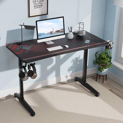 47-Inch Black Desk Model ERK-GIP-P47B-V1