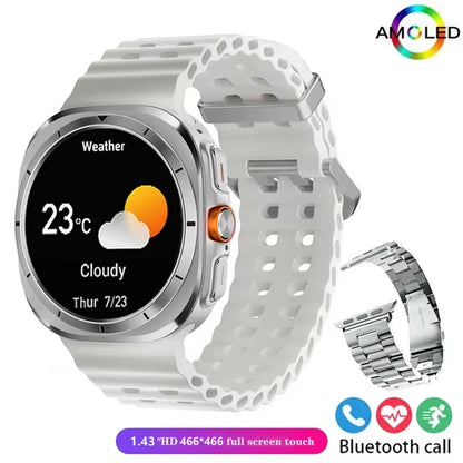 For Samsung Galaxy Watch 7 Ultra Men Smart Watch1.5Inch Raise Hand Bright Screen Bluetooth Call GPS Sports Track Smartwatch 2024