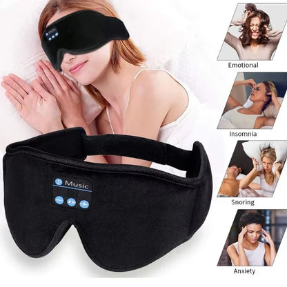 Mask for Sleep Headphones Bluetooth 3D Eye Mask Soft Elastic Comfortable Music Play Sleeping Headphones with Built-In HD Speaker