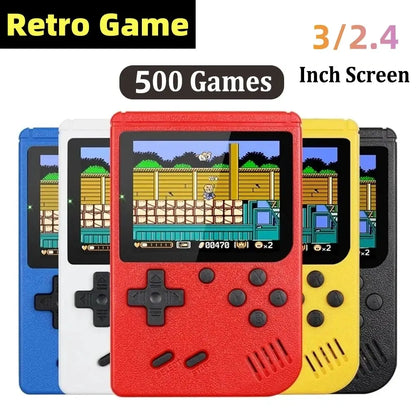 Portable Mini Handheld Retro Video Game Console with 500 Built-in Games and 3.0/2.4 Inch Color LCD Display