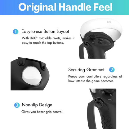 HUNDAI Oculus  Controller Grip Accessories - Non-Slip Joystick Covers and Protective Grips