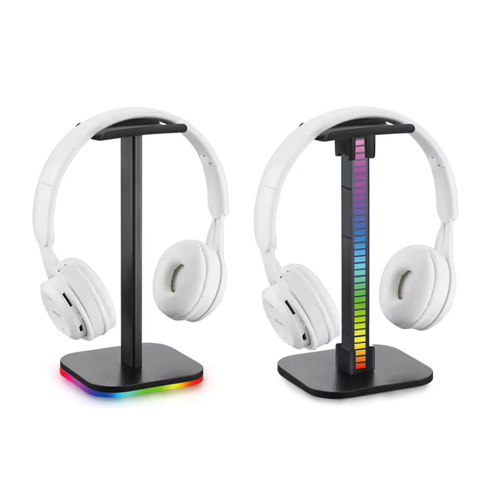 RGB Gaming Headphone Stand - Over-Ear Headset Display Holder for Desk Use