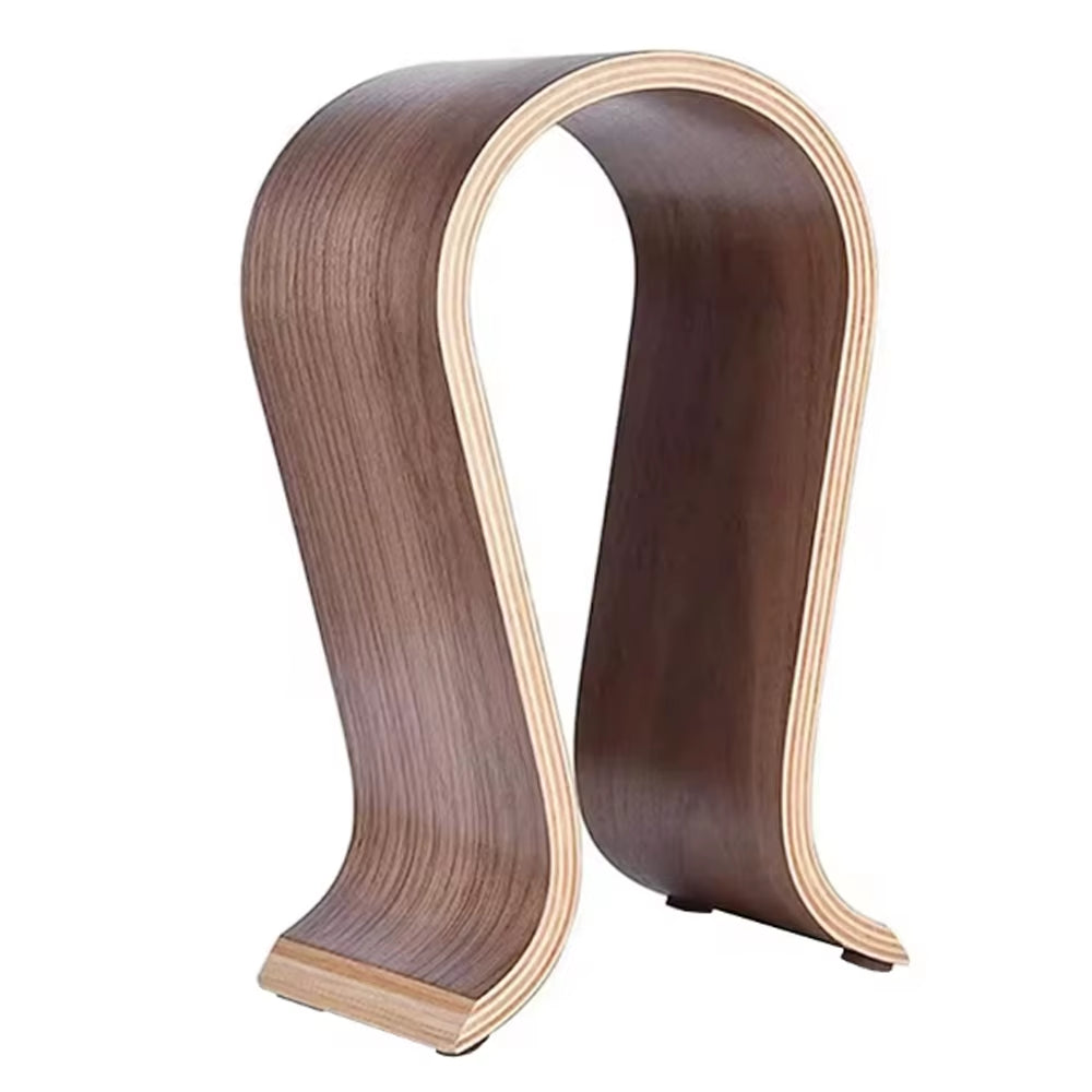 Wooden Headphones Headset Holder Hanger Desk Headset Display Shelf Rack, for Almost All On-Ear Headphones