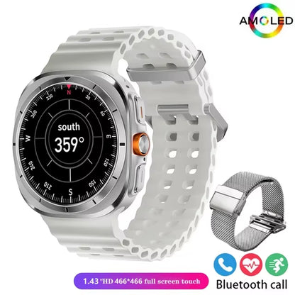 For Samsung Galaxy Watch 7 Ultra Men Smart Watch1.5Inch Raise Hand Bright Screen Bluetooth Call GPS Sports Track Smartwatch 2024