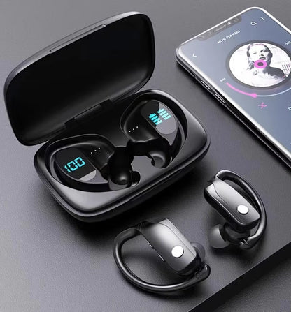 Bluetooth Wireless Headphones True Wireless Stereo Earphones Bass Earbuds Hands-Free Mic Cell Phone Headset for Sport Wokout