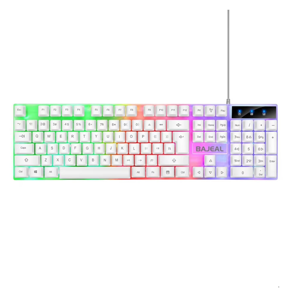 Mechanical RGB Gaming Keyboard with 98 Keys, Backlit Key Caps, USB Wired Connection for PC and Laptop Gamers