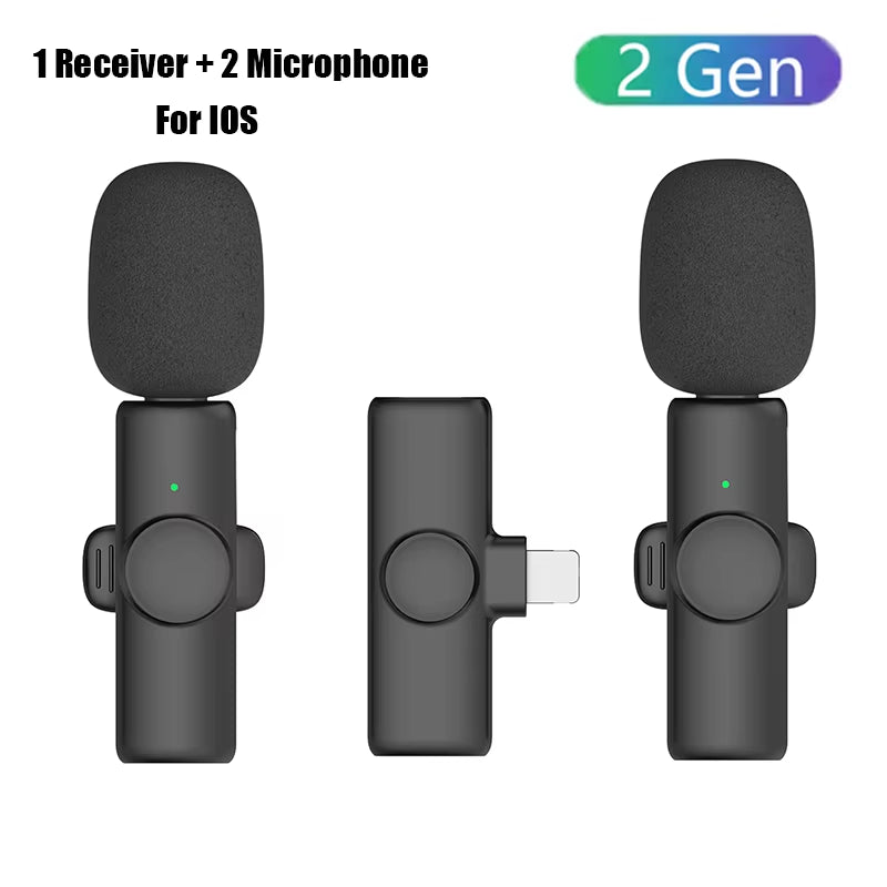 K11 Professional Wireless Lavalier Microphone for iPhone, iPad, Laptop, and Android - Ideal for Live Gaming, Video Recording, Interviews, and Business Use