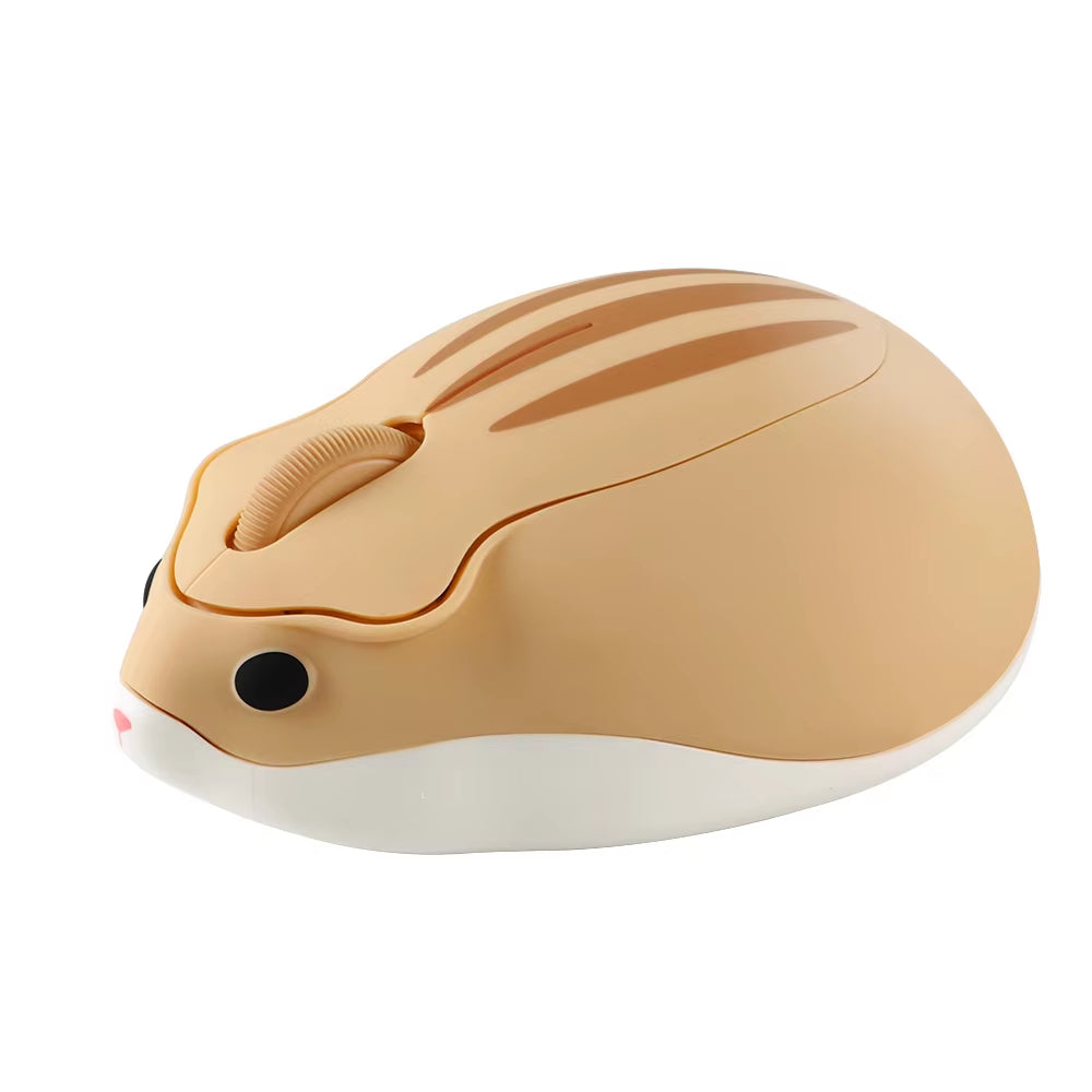 2.4G Wireless Optical Mouse - Ergonomic Mini Hamster Design in Pink, 1600 DPI, Ideal for Laptops and Kids' Gifts