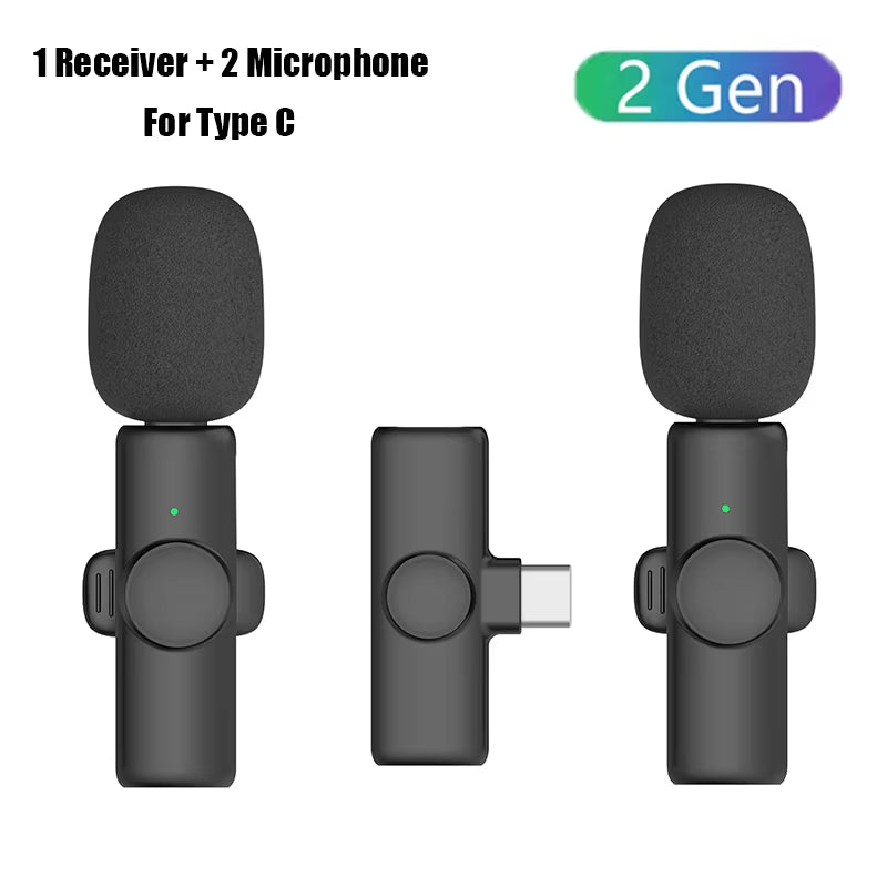 K11 Professional Wireless Lavalier Microphone for iPhone, iPad, Laptop, and Android - Ideal for Live Gaming, Video Recording, Interviews, and Business Use