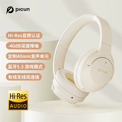 ANC-05 Active Noise Cancelling Headphones with ENC Tech, Wireless Bluetooth Headphones over Ear Headsets 40H Playing Time