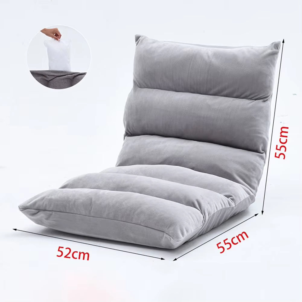 Adjustable Japanese Floor Chair with Back Support - Folding Padded Lounger and Gaming Sofa Chair